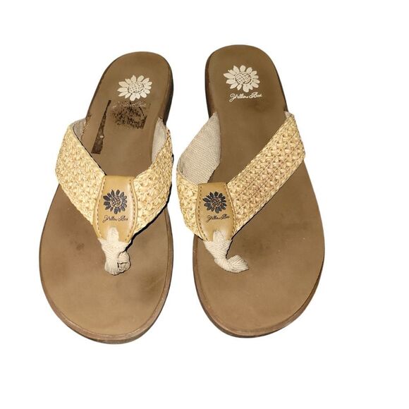 Yellow box flip flops size 7.5 - Picture 1 of 5
